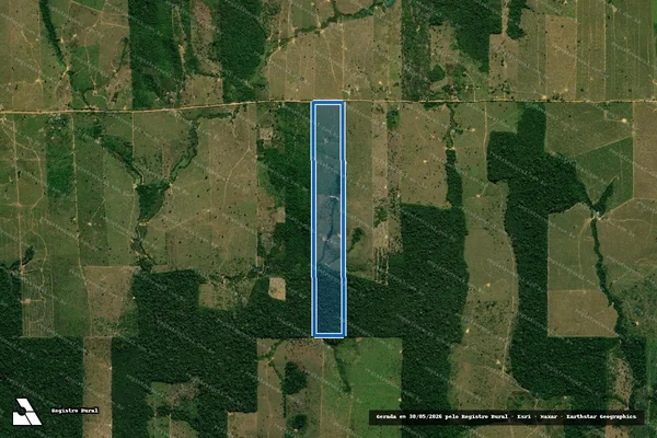 Imagem de satélite de SITIO OURO VERDE, LOTE 70, GLEBA 10, P.F. J.O.P. - Parcela 1 em Vale do Anari - RO