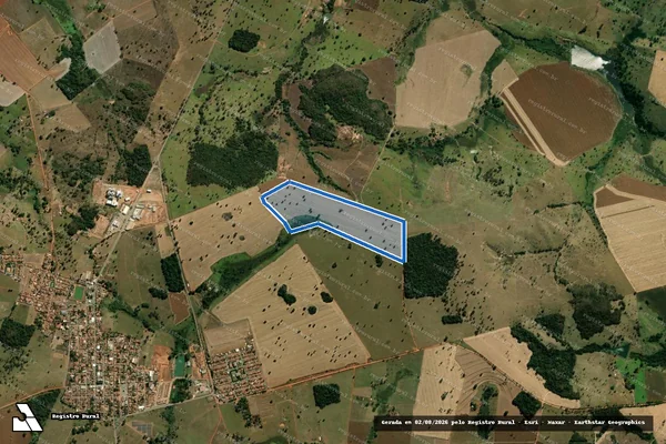 Imagem de satélite de FAZENDA SÃO BENTO, lugar denominado CONQUISTA - 001 em Palminópolis - GO
