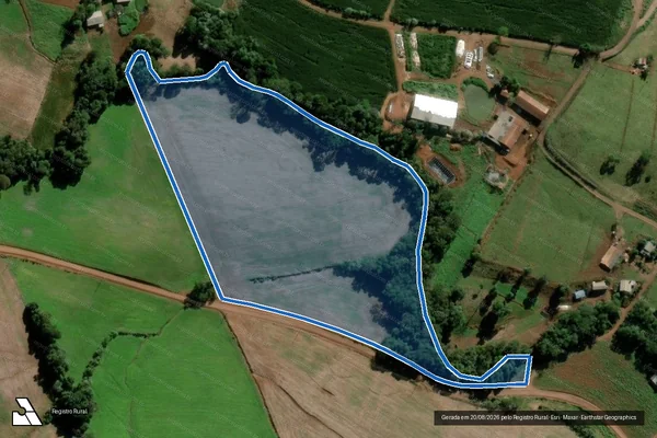 Imagem de satélite de Parte do lote colonial rural nº (155), da Seção Humaitá - Gleba 01 em Maravilha - SC