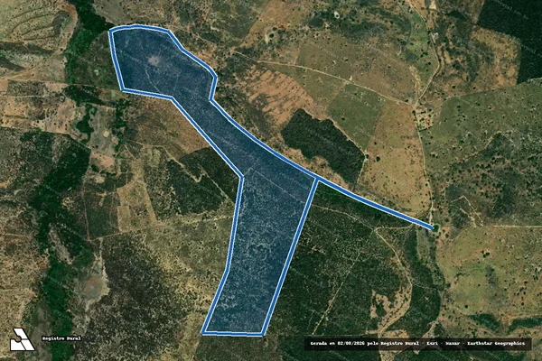 Imagem de satélite de FAZENDA ESTREITO DE CIMA E MAGALHÃES, E CONTENDAS - Parte 1 em Jacobina - BA