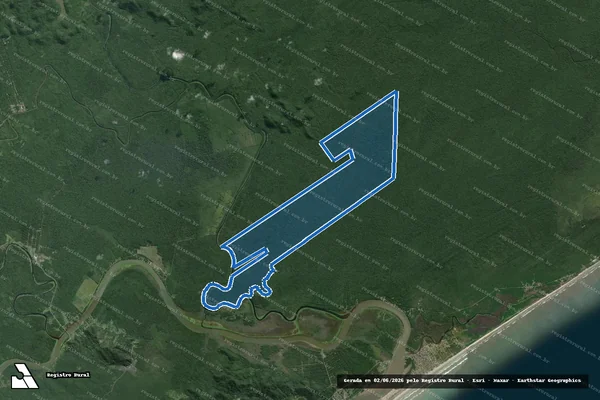 Imagem de satélite de FAZENDA FURÃO em Iguape - SP