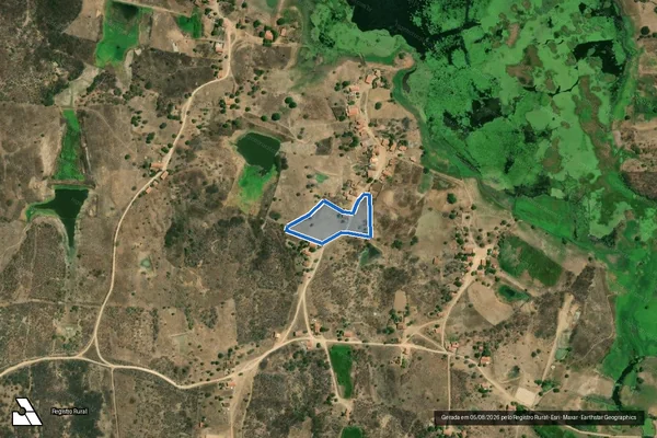 Imagem de satélite de SITIO IPUEIRAS ? LOTE 2205 - Parte 1 em Jaguaribe - CE