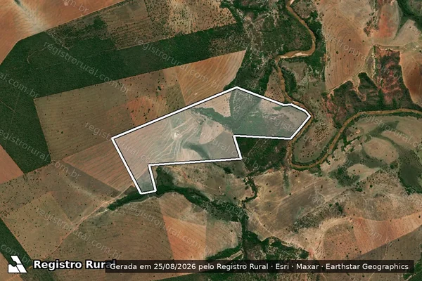Imagem de satélite de FAZENDA MORRINHOS - GLEBA 1 em Caiapônia - GO
