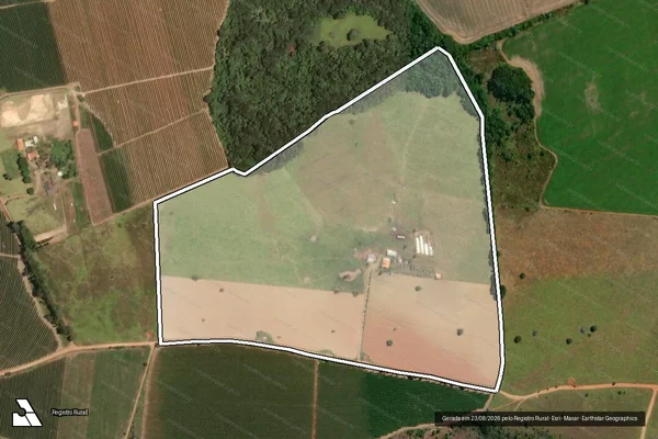 Imagem de satélite de Fazenda Santo Antônio - PARCELA-02 em Patrocínio - MG