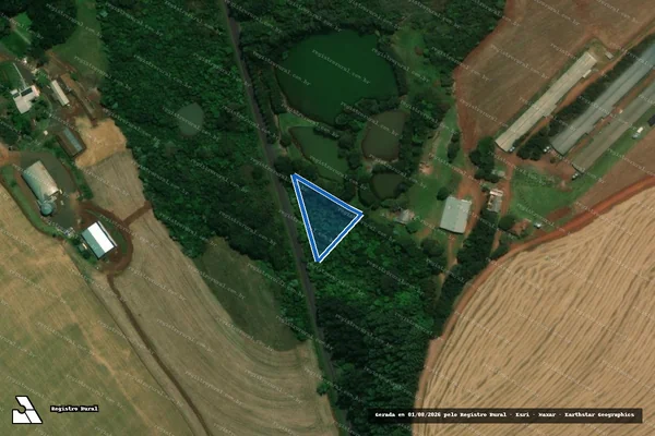 Imagem de satélite de Lote 80 do 3º Poligno da Fazenda Santa Cruz - Parcela 2 em Pranchita - PR