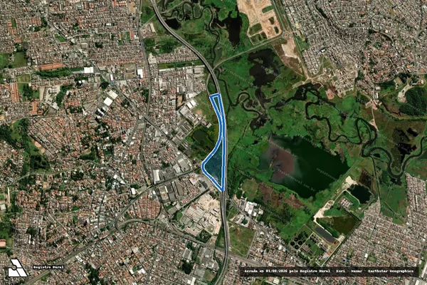 Imagem de satélite de Terreno Rural - Parcela 1 em Poá - SP