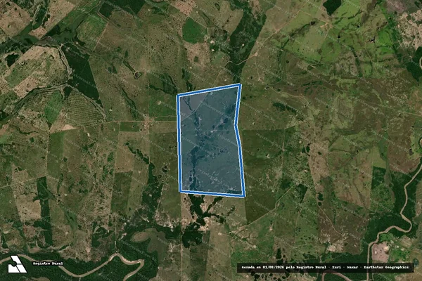 Imagem de satélite de Fazenda Vaca Mocha - Matricula 4324 em Caracol - MS