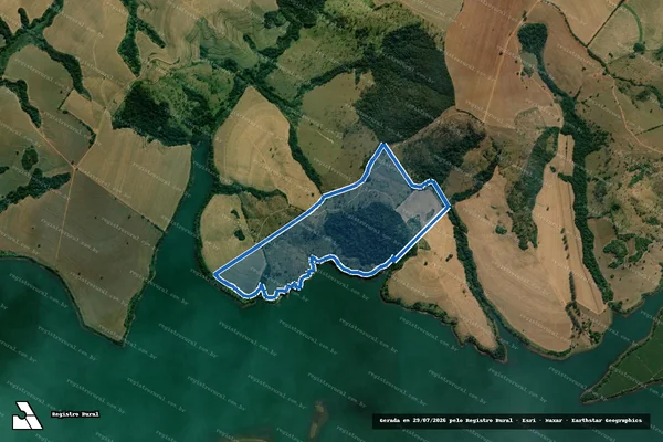 Imagem de satélite de FAZENDA MIRADOR - 001 em Delfinópolis - MG
