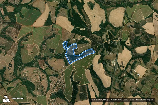 Imagem de satélite de Estância Santa Maria - Gleba B em Cajuru - SP