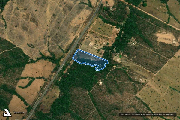 Imagem de satélite de FAZENDA ESTREITO - Gleba 7 - Parcela 1 em Cocalzinho de Goiás - GO
