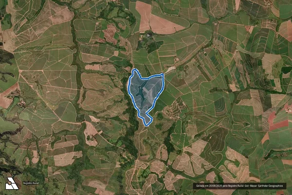 Imagem de satélite de Fazenda Galiléia - Parcela 1 em Taiúva - SP