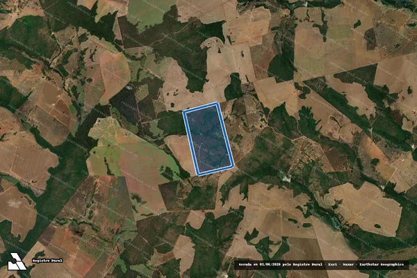 Imagem de satélite de FAZENDA DEUS DARA Junção dos Lotes 30 e 35 Remanescente Loteamento Tranqueira Glega 03 e Pau Seco - 001 em Figueirópolis - TO