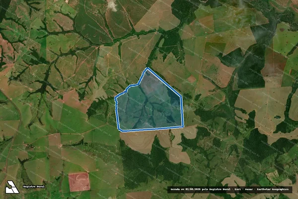 Imagem de satélite de Fazenda São Joaquim da Boa Sorte - Parcela nº 1 em Tacuru - MS