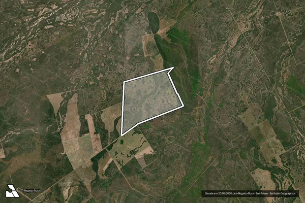 Imagem de satélite de Fazenda Santa Marina - Matrícula 1396 em Santo Antônio de Leverger - MT