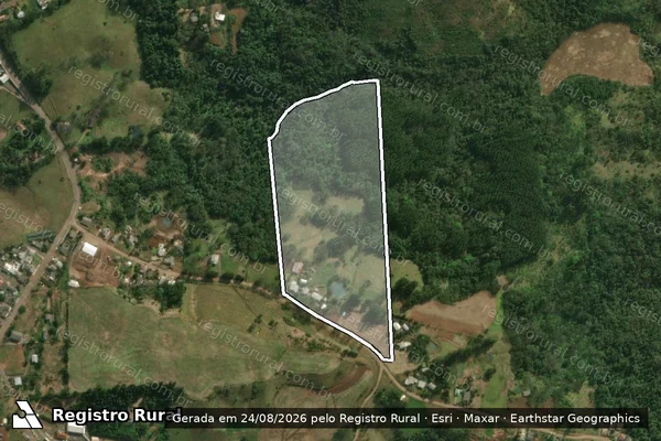 Imagem de satélite de PARTE DO LOTE RURAL Nº 63 - Parcela 1 em São Miguel do Oeste - SC
