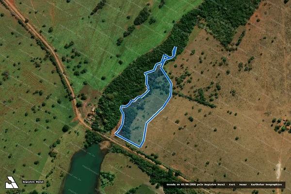 Imagem de satélite de FAZENDA BARREIRO - Parte 2 em Água Clara - MS