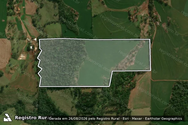 Imagem de satélite de Lote Rural 11-A do 1º Perímetro do Loteamento Céu Azul - única em Céu Azul - PR