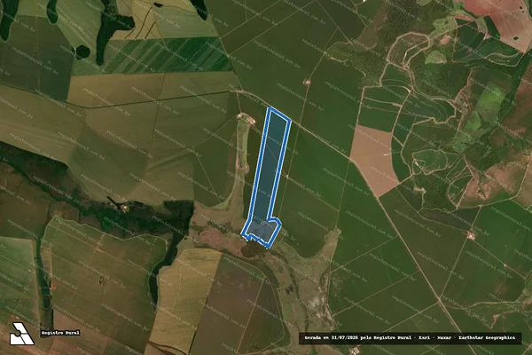 Imagem de satélite de FAZENDA CAMBAUVA DO FORMOSO - LOTE 03 - Parte 1 em Chapadão do Céu - GO
