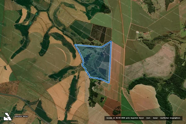 Imagem de satélite de Fazenda das Palmeiras - Parcela 1 em Uberaba - MG