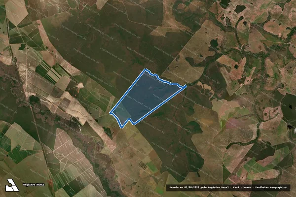 Imagem de satélite de FAZENDA JACUBA - Gleba 30 - Mat. 5632 em Serranópolis - GO