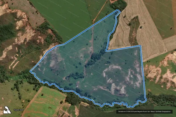 Imagem de satélite de Fazenda Ponte Alta - PARCELA 01 em Lagoa Formosa - MG