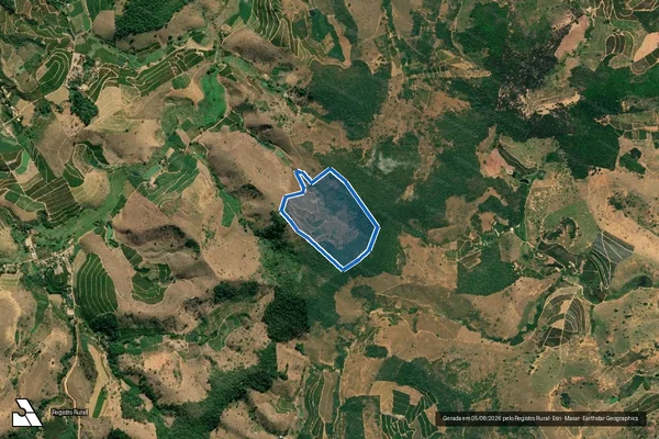Imagem de satélite de SITIO LANE ZANOTTI - Gleba 05 em Itaguaçu - ES