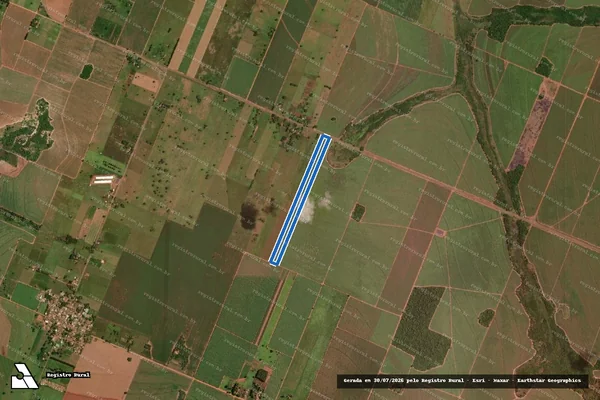 Imagem de satélite de Parte do Lote nº 24 - Quadra nº 15 - Parte 1 em Vicentina - MS