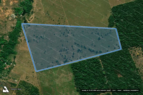Imagem de satélite de FAZENDA ALBUQUERQUE LOTE 58 DA GLEBA ?A?, DO PF GUAJARA MIRIM, DA GLEBA GUAJARÁ - PARTE 1 em Guajará-Mirim - RO