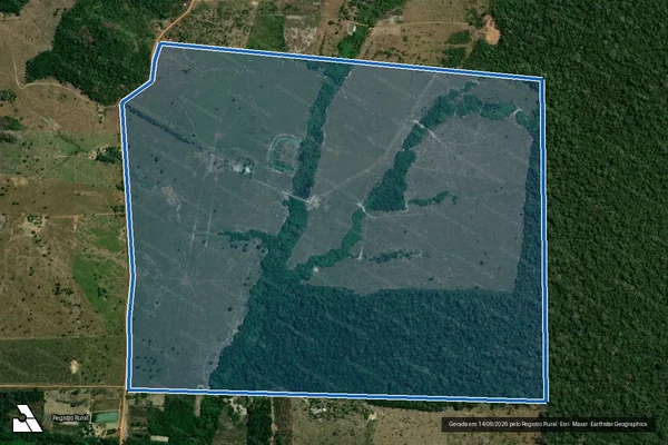 Imagem de satélite de FAZENDA FORTALEZA – GLEBA CARACOL / Parte 1