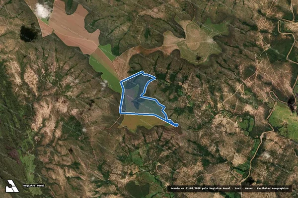 Imagem de satélite de Fazenda Piratinga ou São Cristovão Linguiça - Gleba 01 em Formoso - MG