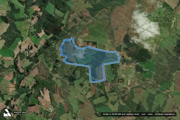 Imagem de satélite de FAZENDA SANTA RITA II - Matrícula 3182;3187 em Canoinhas - SC