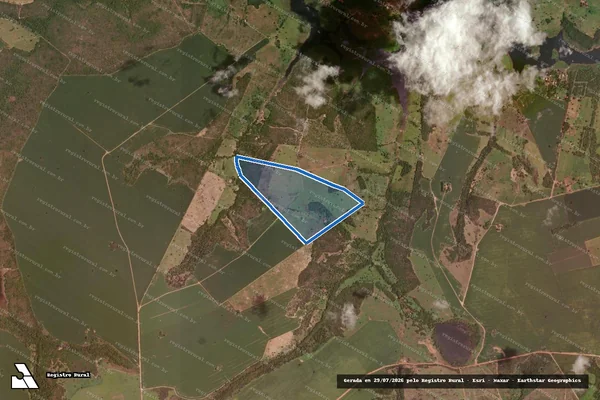 Imagem de satélite de Fazenda Jacare ou Lages - Parcela 01 em Uruaçu - GO