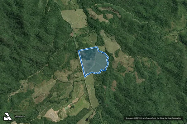 Imagem de satélite de Fazenda Santa Fé - Gleba B em Jacupiranga - SP