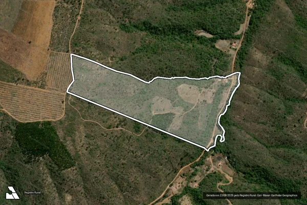 Imagem de satélite de FAZENDA CURRALINHO - Parte 1 em Rio Pardo de Minas - MG