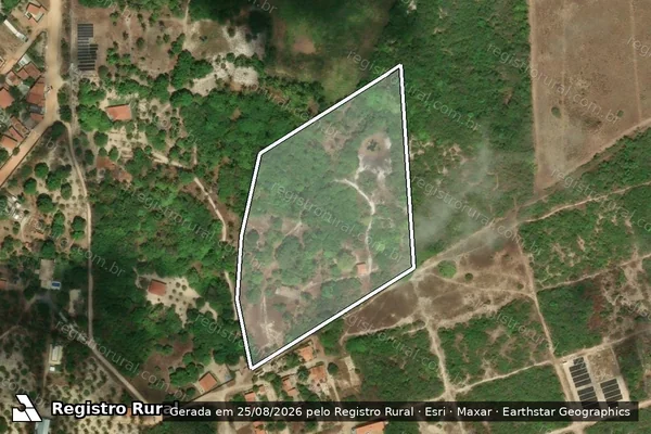 Imagem de satélite de LOTE 0634 - SITIO PORTEIRINHA - Parte 1 em Cascavel - CE