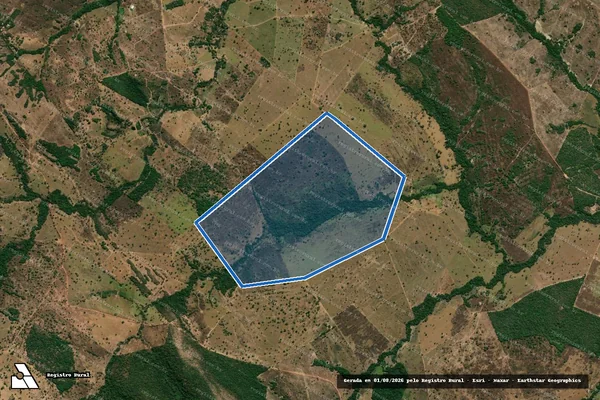 Imagem de satélite de FAZENDA AGUA LIMPA, GENIPAPO OU PEDRA DE AMOLAR - GLEBA ? 01 em Crixás - GO