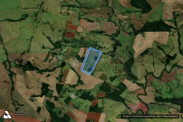Imagem de satélite de Lote de terras sob nº 185-A - Matrícula 7683 em Campina da Lagoa - PR