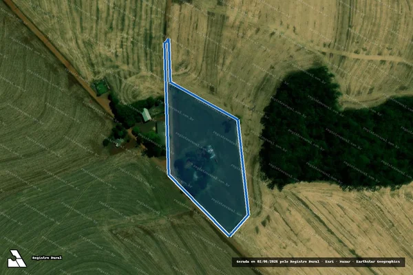 Imagem de satélite de Lote Rural n.º 03-A-2, da Gleba 02 - Colônia "M" S.J.E. - Lote Rural n.º 03-A-2, da Gleba 02 - Colônia "M" S.J.E. em Corbélia - PR