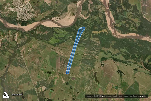Imagem de satélite de Fazenda Timm - Matrículas 38.825/27/39 em Cristal - RS