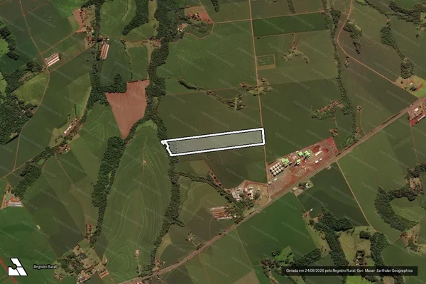 Imagem de satélite de Lote Rural n° 6-A-1, situado no 4° Polígono da Colonizadora Gaúcha Ltda - A em Medianeira - PR