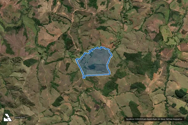 Imagem de satélite de FAZENDA CÓRREGO DAS PEDRAS - Gleba 1 em São Tomé das Letras - MG