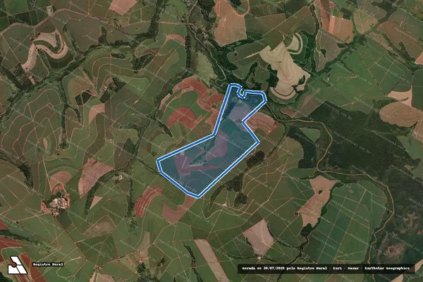 Imagem de satélite de FAZENDA TAPERÃO - PARCELA 01 em Onda Verde - SP