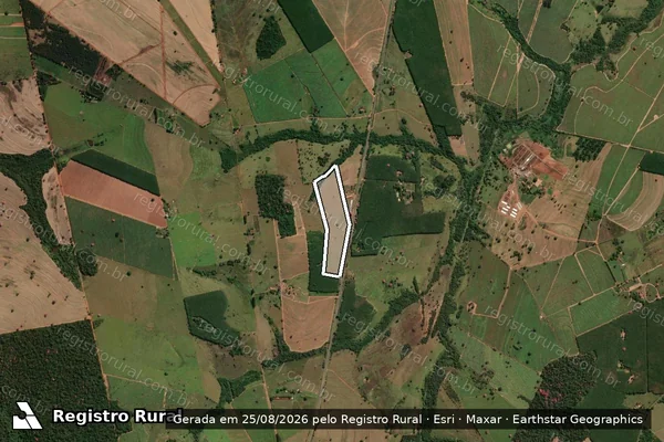 Imagem de satélite de Sítio Santos Reis  - Parcela 1 em Nhandeara - SP