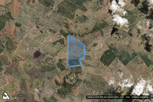 Imagem de satélite de FAZENDA ARARIBÓIA - Mat 1997 em Boa Vista do Tupim - BA