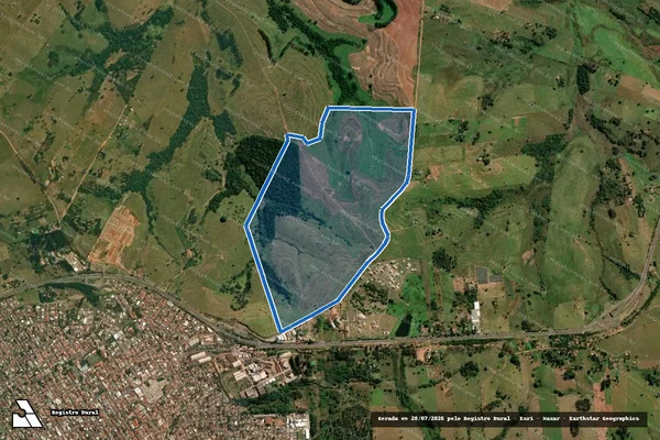 Imagem de satélite de Fazenda do Tiziu - Gleba ?A? em Pirapozinho - SP