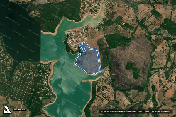Imagem de satélite de FAZENDA CÓRREGO FUNDO - CALHAU - Parcela 1 em Carmo do Cajuru - MG