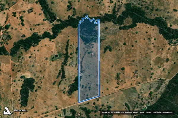 Imagem de satélite de P.A. ITAPIRA - LOTE 13 - Gleba 01 em Itapirapuã - GO
