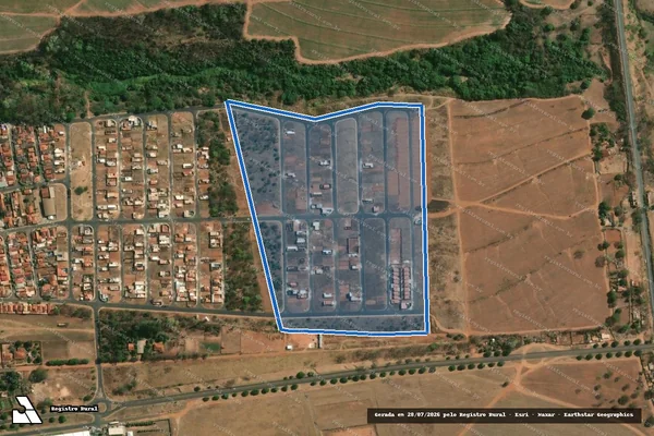 Imagem de satélite de FAZENDA LIMOEIRO - ÁREA 1 em Dobrada - SP