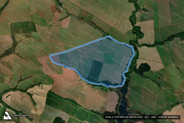 Imagem de satélite de Fazenda Esmeralda em Regente Feijó - SP