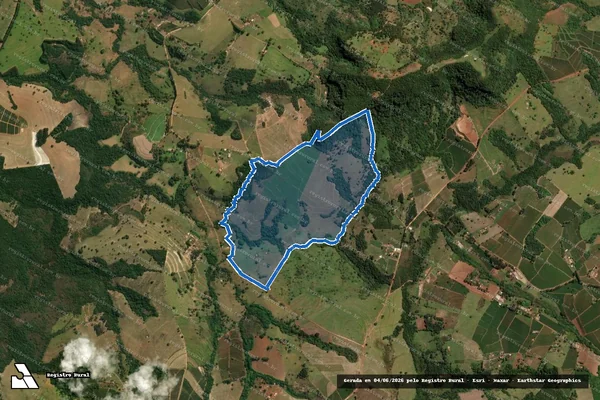 Imagem de satélite de Fazenda Conquista - PARCELA 01 em Santo Antônio da Alegria - SP